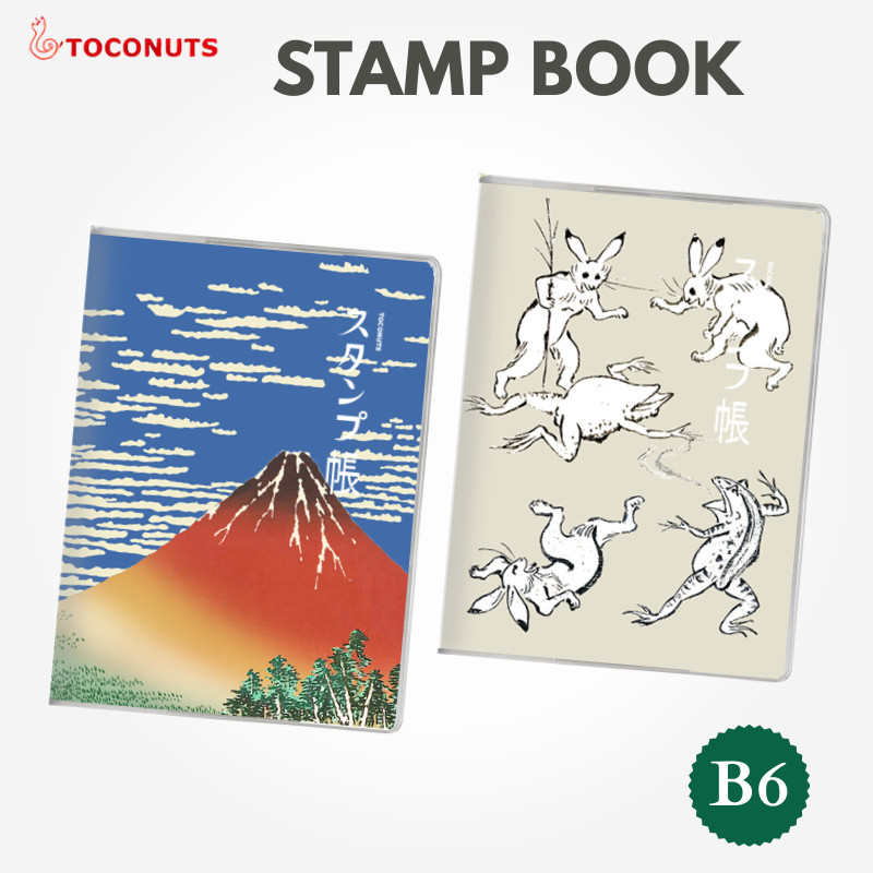 TOCONUTS Ukiyo-e Stamp Book B6 Size with Vinyl Cover