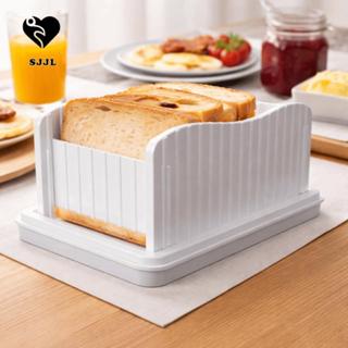 Máy thái bánh mì nướng SJJL, có khay vụn bánh mì Máy thái bánh mì thủ công bằng nhựa, có thể gập lại hiệu quả Hướng dẫn cắt bánh mì có thể điều chỉnh chiều rộng có thể điều chỉnh Phụ kiện làm bánh