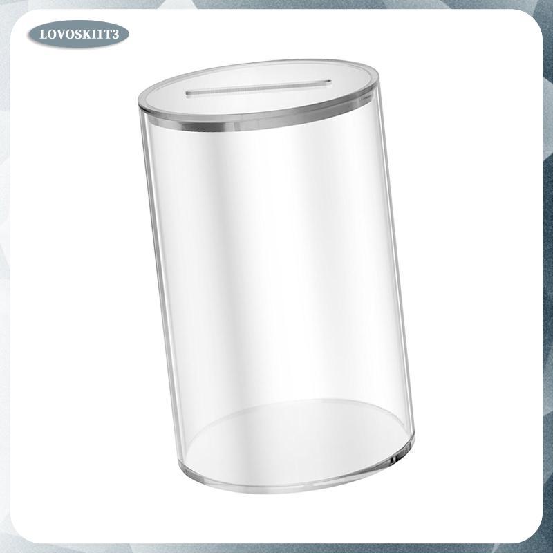 Hộp tiết kiệm tiền Acrylic Tiết kiệm trong suốt Lọ đựng tiền xu Hộp đựng tiền tròn