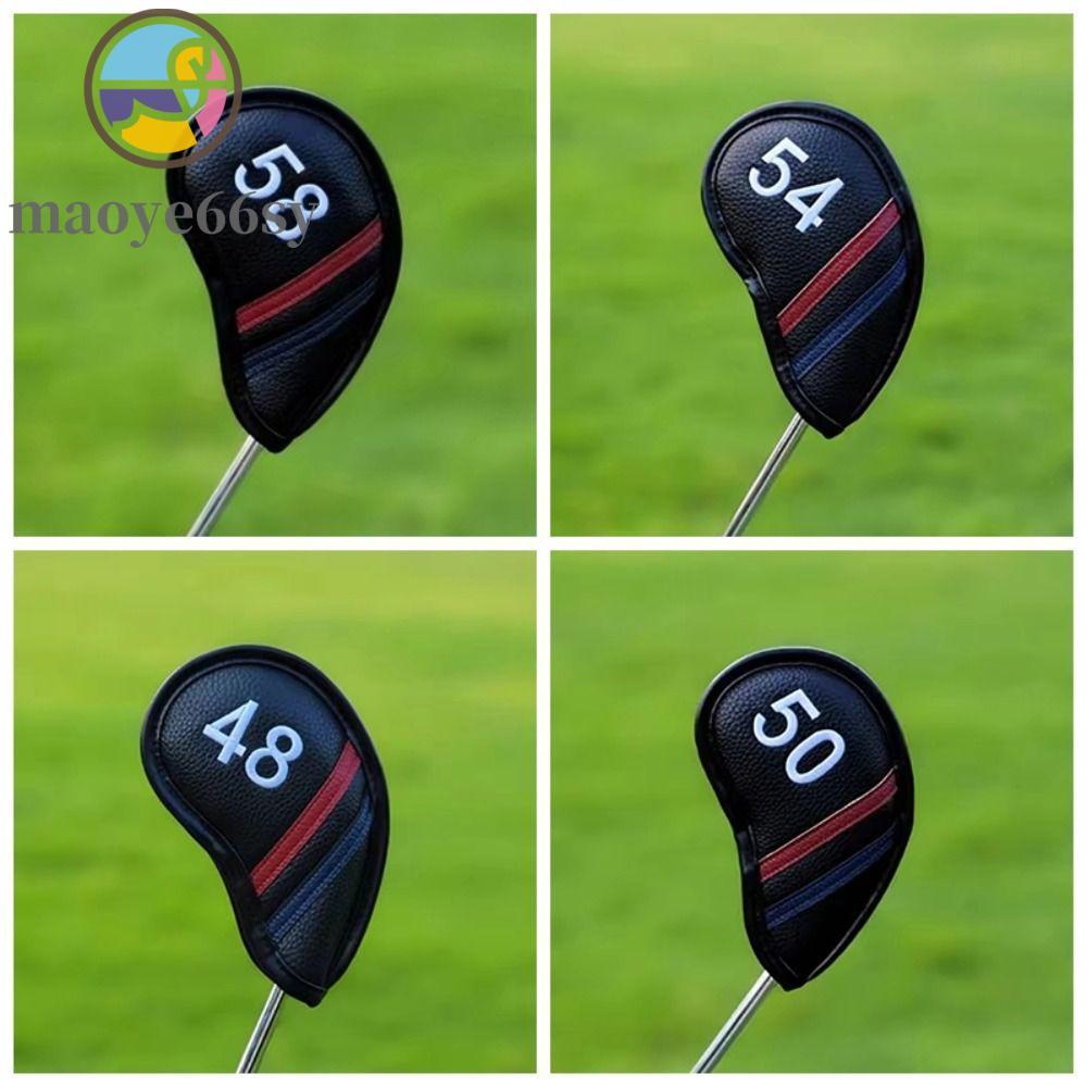MAOYE66SY Golf Wedge Cover, Da PU 48 50 52 54 Độ Sand Wedge Headcover, Câu Lạc Bộ Góc Đen / Trắng Số