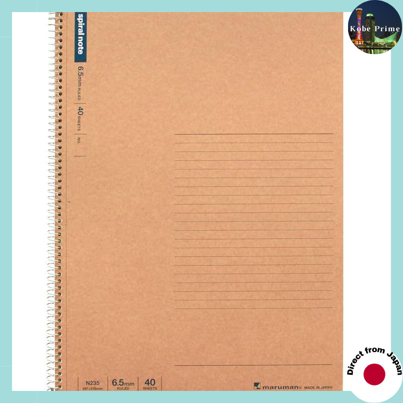Maruman Basic College Ruled Ring Notebook Set with 6.5mm Line Spacing in Various Sizes
