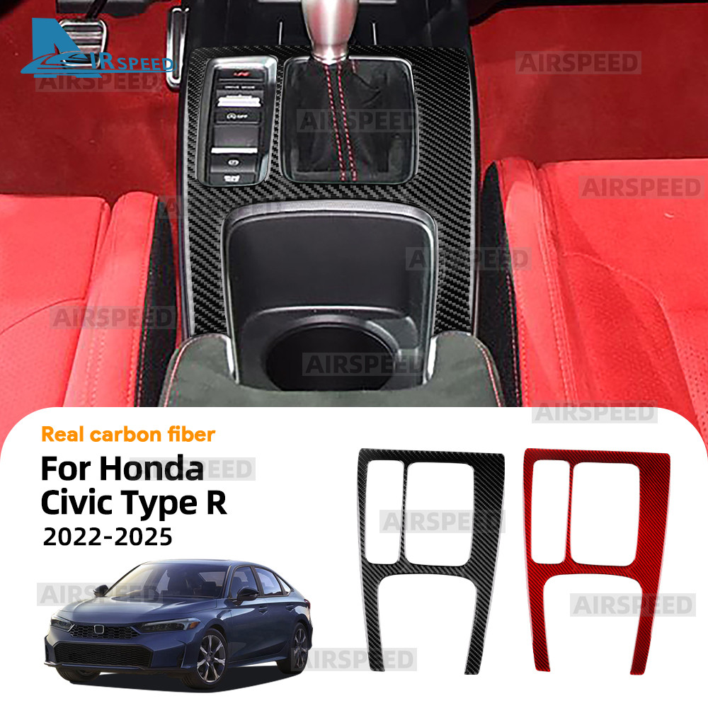 AIRSPEED 2022-2025 Honda Civic Type-R Gear Shift Núm Viền Sợi Carbon Sửa Đổi Nội Thất Phụ Kiện Ô Tô