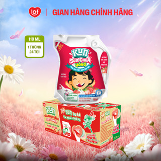 Sữa chua uống KUN vị dâu thùng 24 túi x 110ml