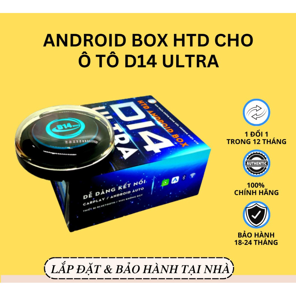 New   Android Box HTD cho ô tô D14 ULTRA