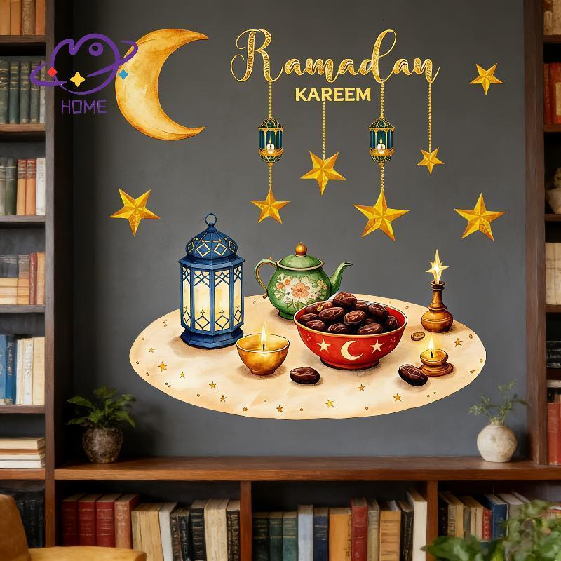 [mayhome] Eid Window Stiers Ramadan Trang trí Eid Mubarak Trang trí cho gia đình 2026 Ramadan Kareem