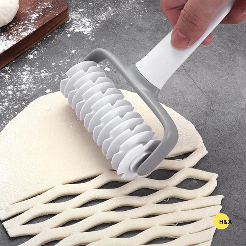 H & X Biến Smooth Baking Tool Cookie Cake Net Dough Roller Cutter Pizza Dough Roller Cutter cho nhà 