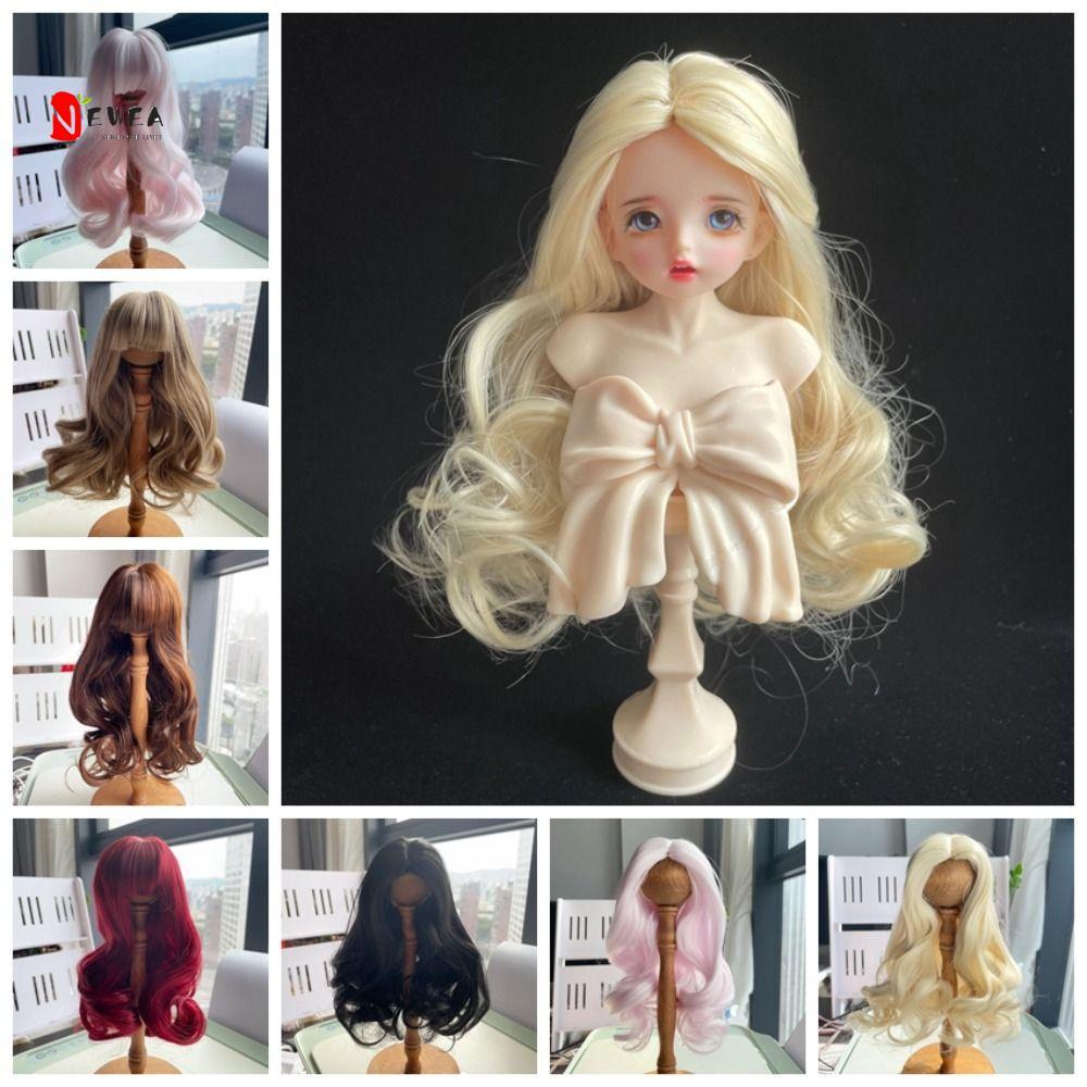 NEWEARTH LIMIT Bjd Doll Tóc Giả, Nhiều Màu Handmade BJD SD Doll Hair, Tóc Xoăn Ngắn Tóc Xoăn Dễ Thươ
