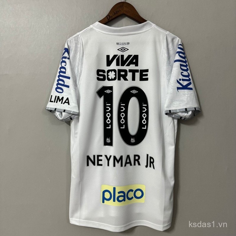 Áo bóng đá tay ngắn NEYMAR JR Santos Home phiên bản mới 2025-26 Oversize