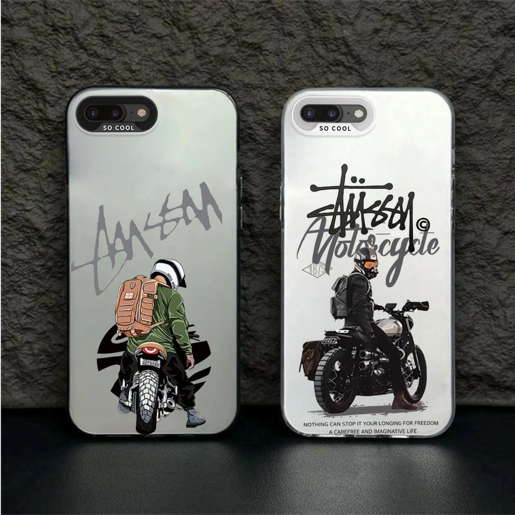 Ốp Điện Thoại Màu IMD Màu Trắng Mờ Cho iPhone 7Plus iPhone 8Plus Hiệp Sĩ Ốp Lưng Silicon