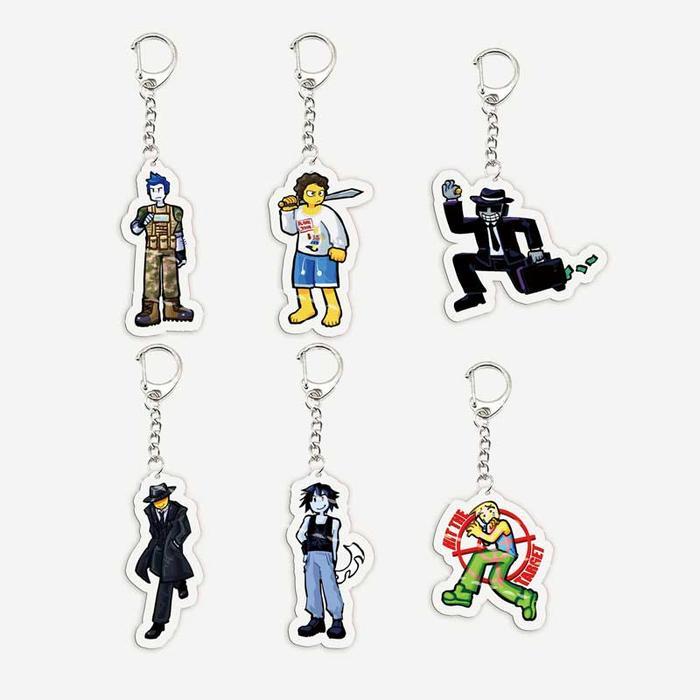 Game Forsaken Keychains for Accessories Bag Acrylic Guest 1337 Noob Shedletsky Charm Keyrings Chains