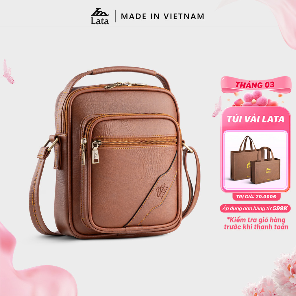 Túi Lata (Thời trang nam phối ngăn tiện dụng - Túi đeo chéo da TN32)