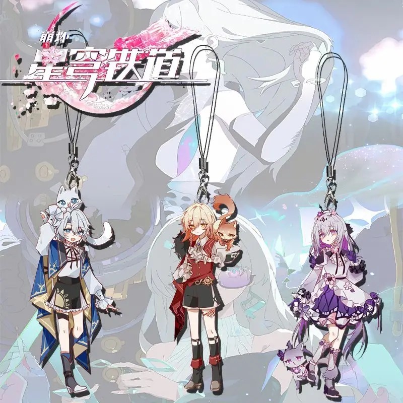 Móc khóa Honkai Star Rail kèm dây treo điện thoại Acrylic mô hình anime game HSR Robin Sunday Firefl