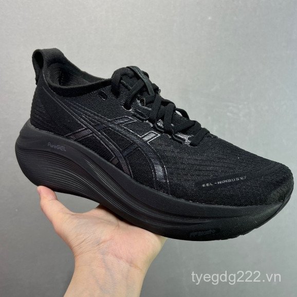 Asics Gel Nimbus 27 Giày Chạy Bộ Nam Nữ Nimbus 27 Sho Hấp Thụ Giày Thể Thao 1011B956-001 LMFY WQ49