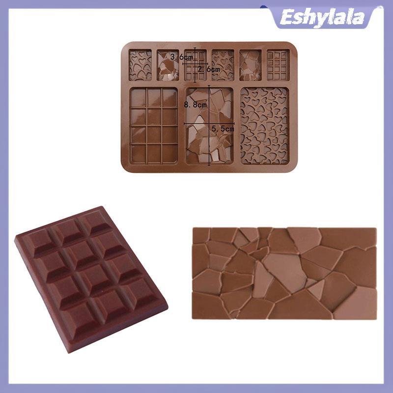 Eshylala 9 Khoang Dposition Khuôn Socola Thực Phẩm Không Dính Waffle Khuôn Socola