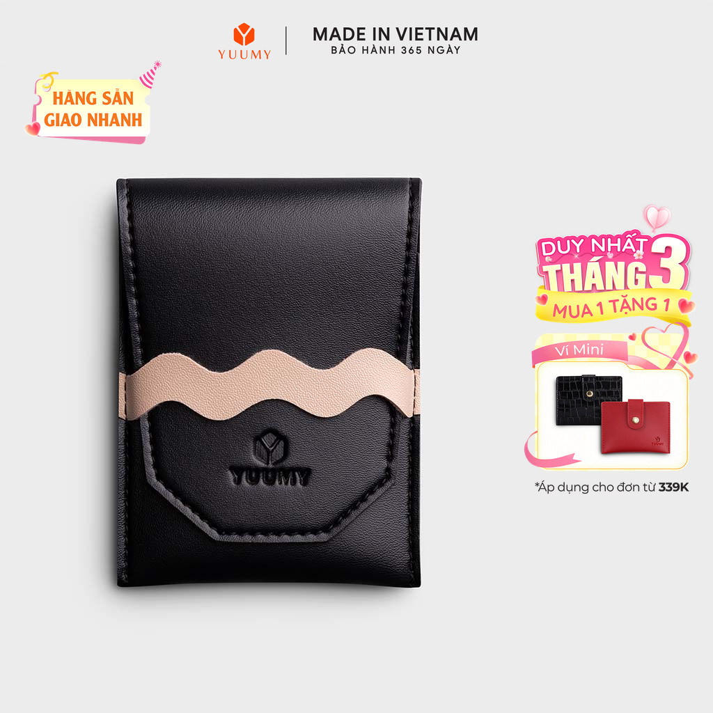 Ví Yuumy (Thời trang nữ nắp gập cách điệu cỡ nhỏ - Ví móc khóa da Seasand YV81)