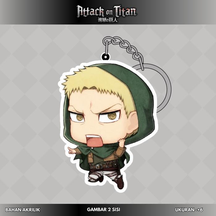 [Attack on titan] Gantungan kunci & strap hp full  akrilik karakter mikasa anime attack on titan - K