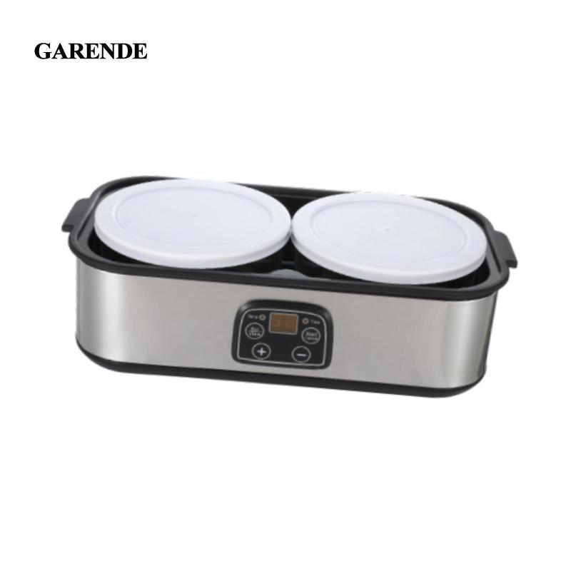 Máy làm sữa chua Garende Thời gian có thể điều chỉnh Sữa chua tự làm chuyên nghiệp với 2 cốc thủy tinh 1.4L cho phòng ăn Nhà hàng Tiệc nhà bếp làm bánh