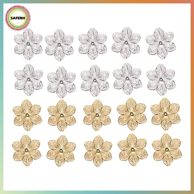 SAFENH - Bộ 50 Mặt Dây Chuyền Thủ Công Filigree Hoa