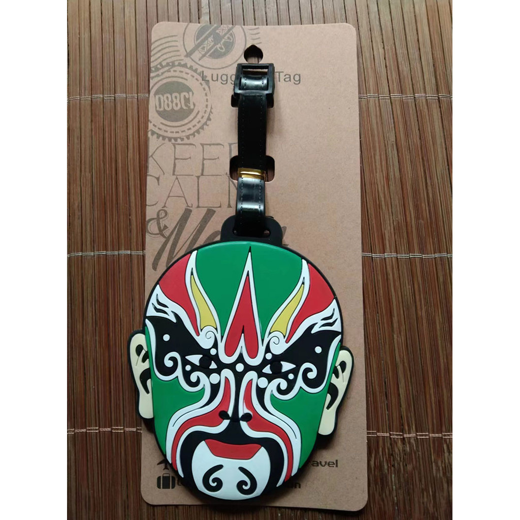 Peking Opera Facebook Shape Duffel Tag Mặt nạ Opera Peking Duffel Tag Q6LC