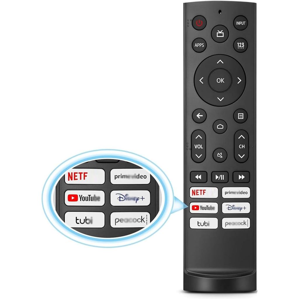 Điều khiển từ xa thay thế cho TV Google thông minh Hisense, điều khiển thay thế cho TV Hisense UHD 4