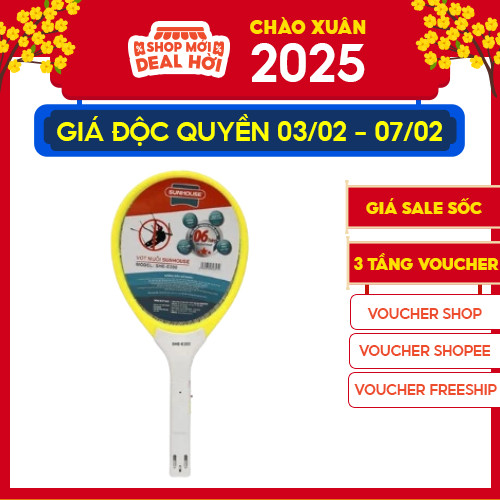 Vợt muỗi Sunhouse - Vợt muỗi - Vợt muỗi chính hãng bảo hành 1 tháng (miumiu)...