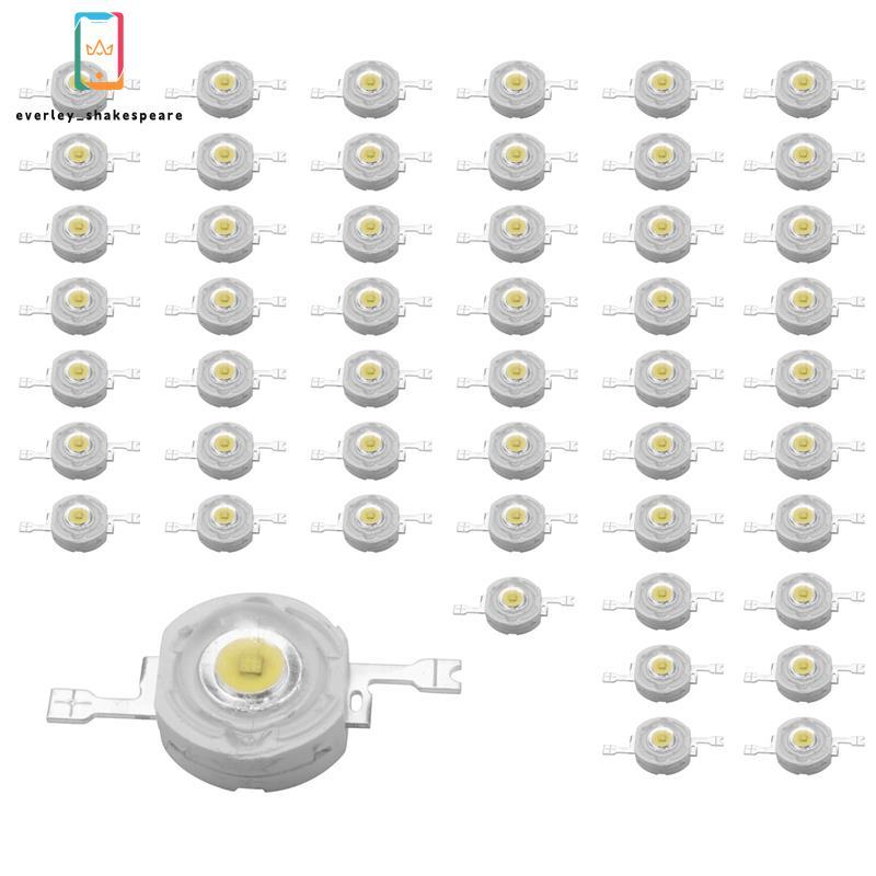 50 Chiếc 1W Diode Công Suất Cao Trắng Mát Hạt Led 1 Watt Chip Đèn 3V-3.4V