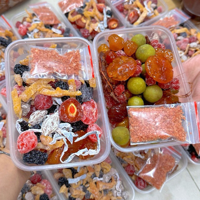 [Tặng muối] Ô mai thập cẩm mix nhiều vị, ô mai đặc biệt mix 9-10 loại khác nhau hộp 400g