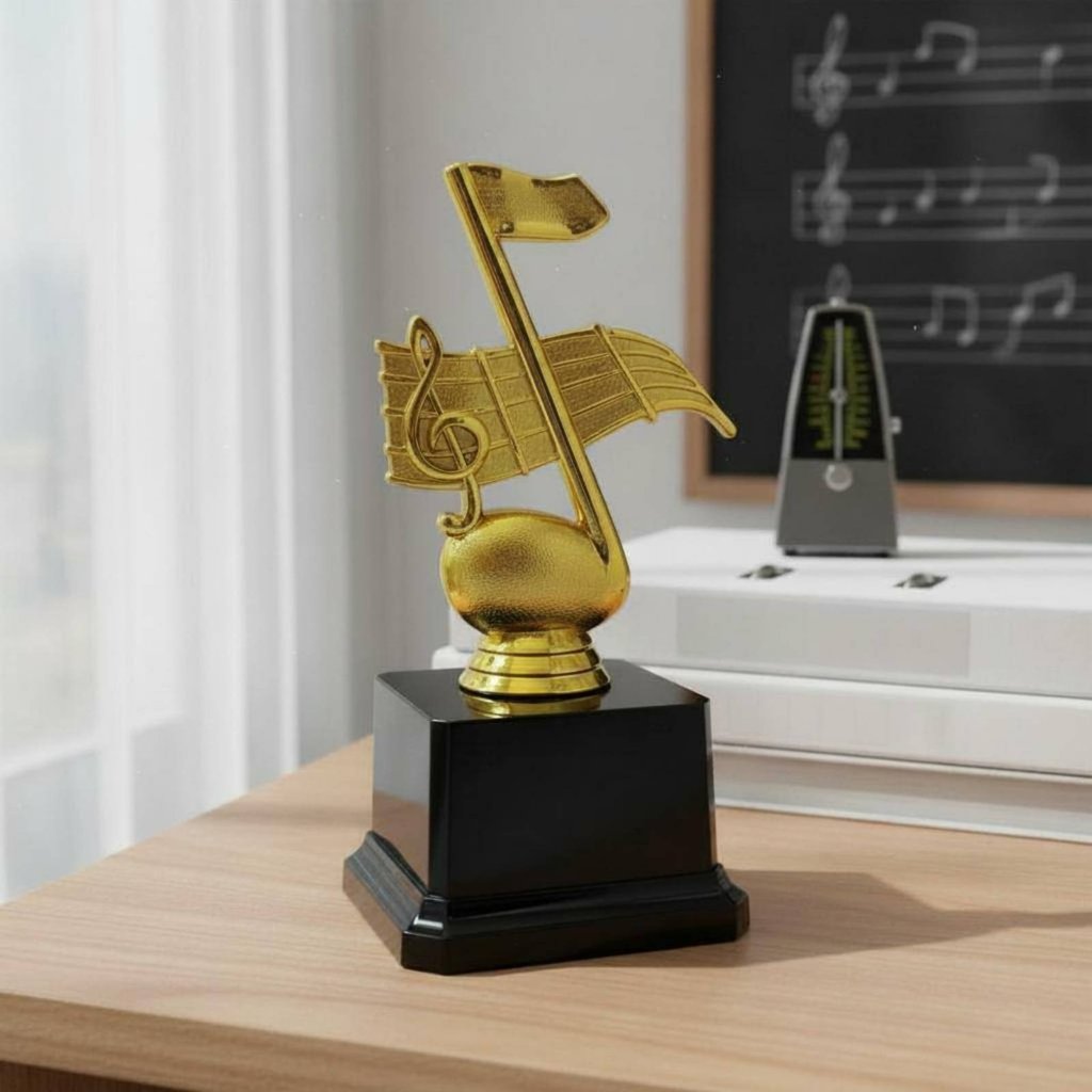Quà lưu niệm Giải thưởng âm nhạc vàng Thiết kế bắt mắt Giải thưởng ghi chú âm nhạc vàng Khắc tùy chỉ