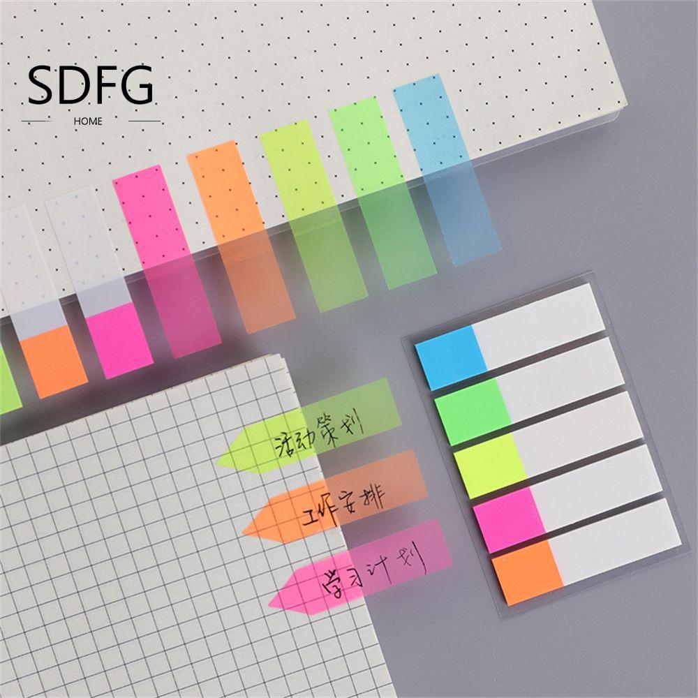 SDFG Huỳnh Quang Memo Pad Memo Sticker Giấy Huỳnh Quang Giấy Tự Dính Màu Memo Pad