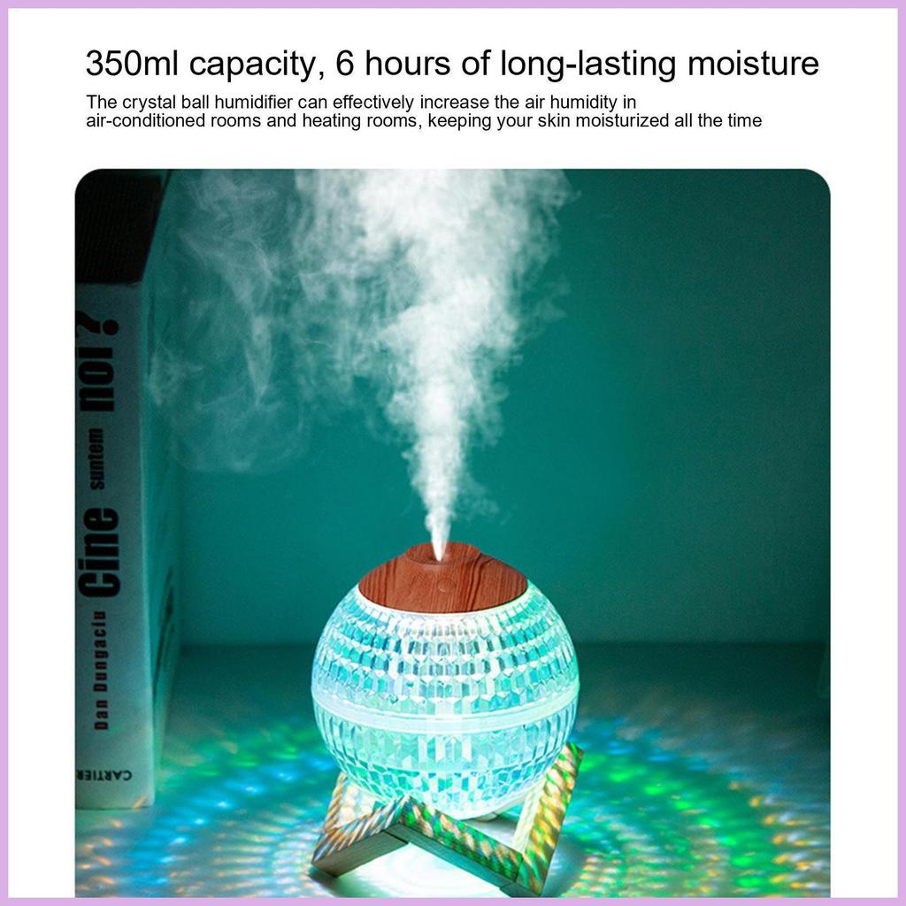 Máy tạo độ ẩm bóng pha lê Phòng ngủ Đèn phun im lặng Máy tạo độ ẩm không khí cho phòng ngủ Máy khuếch tán đèn cho phòng trẻ em chwuiemy