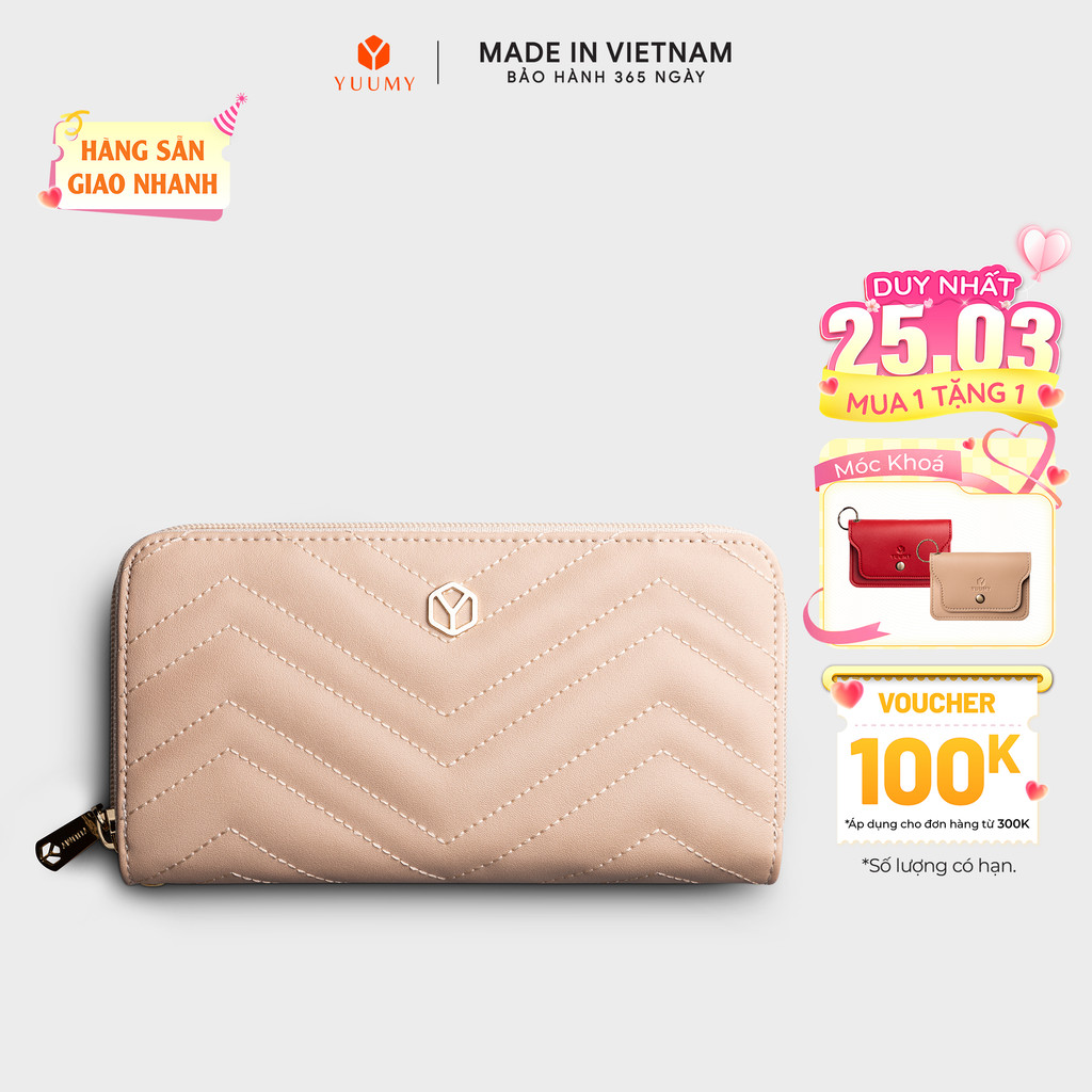 Ví Yuumy ( Thời trang nữ kiểu cầm tay dáng dài - Ví da Seasand YV72) Bagsmart