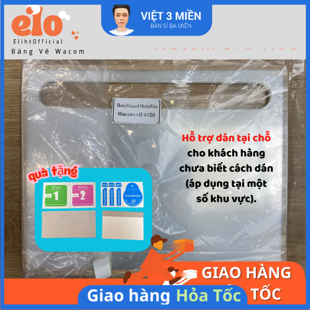 Miếng Dán Màn Hình Wacom CTL 4100 – Chống Xước, Dán Nhám Bám Chắc, Bảo Vệ Đầu Bút