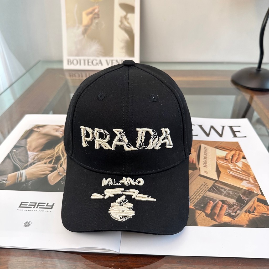 Mũ bóng chày Prada Letter Milano Logo - Phong cách thời thượng