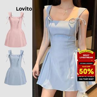 Lovito Váy Xếp Ly Nơ Thanh Lịch Mùa Hè/xuân Cho Nữ L120ED1161