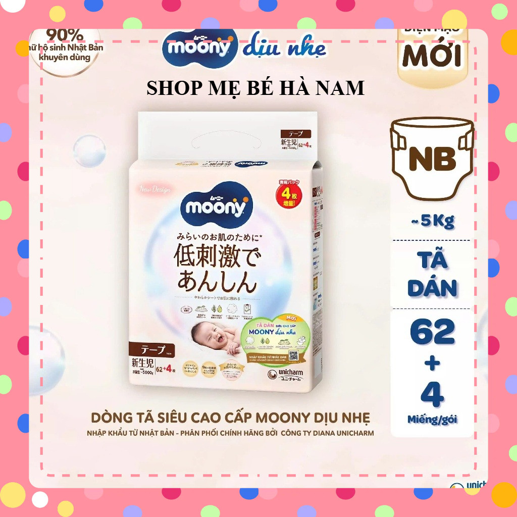 Bỉm Moony Dịu Nhẹ, Moony trắng, Moony Natural. Bỉm dán, bỉm quần siêu cao cấp cho Bé - SHOP MẸ BÉ HÀ