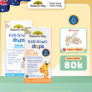 Combo Siro Uống Nature's Way Kids Smart Drops, Infant Drops Bổ Sung Vitamin, Phát Triển Não Bộ Cho Bé