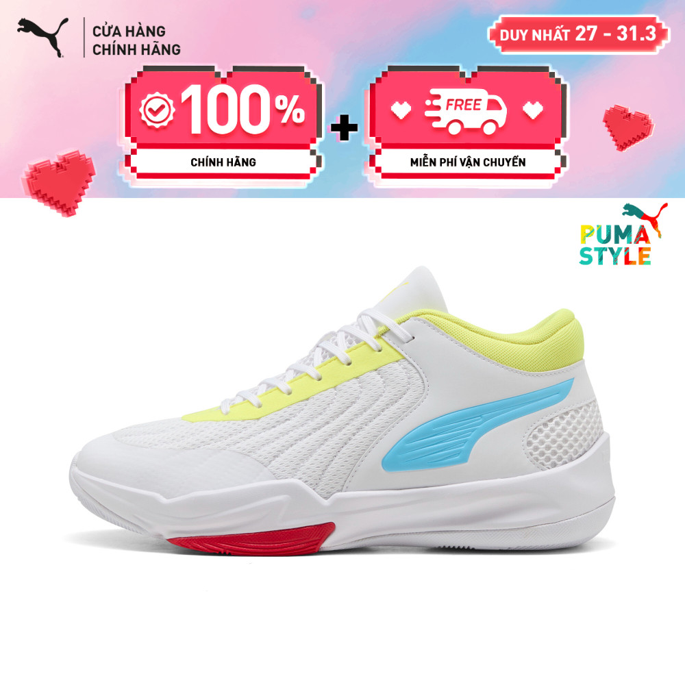 Giày Thể Thao PUMA Unisex Court Pro 2 White-Vibrant Blue Màu Trắng