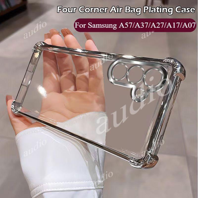 Ốp điện thoại trong suốt mạ bốn góc Samsung A57 5G cho Samsung Galaxy A57 A37 A27 A17 A07 5G 4G 2026