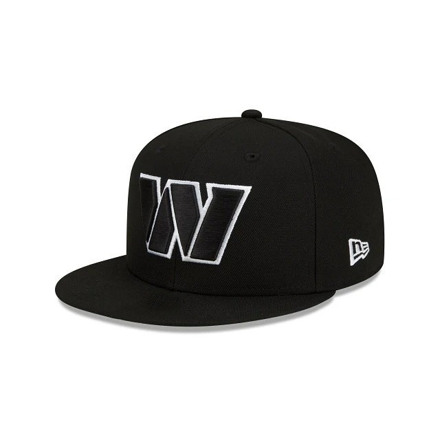 Kỷ Nguyên Mới Washington Chỉ Huy Đen Trắng 9FIFTY Mũ Snapback Thời Trang Unisex