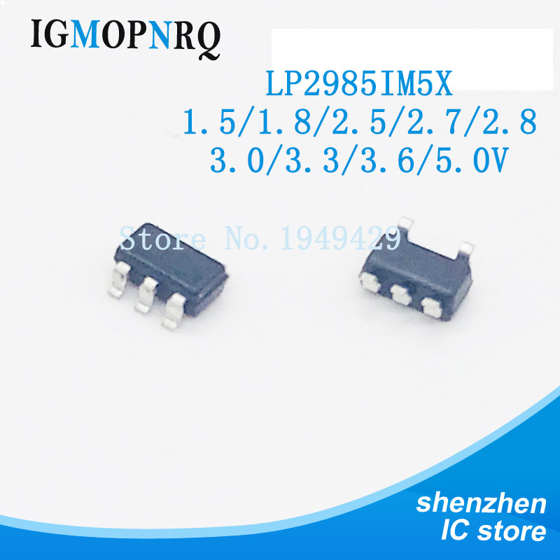 10 CÁI LP2985IM5X-3.3 1.5 / 1.8 / 2.5 / 2.7 / 2.8 / 3.0 / 3.3 / 3.6 / 5.0V SOT23-5 Bộ điều chỉnh LDO