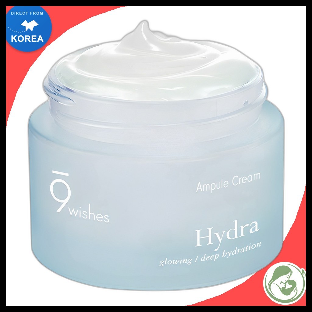 [9wishes] 9Wishes Hydra Ampoule Cream, 50 ml, 1 cái / Kem Ampoule Hàn Quốc / Dewy Finish / Chính hãn