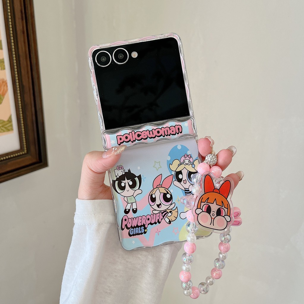 Flip7 Phim Hoạt Hình Cô Gái Có Dây Xích Flip7 Samsung Galaxy Z Flip7 Ốp Lưng Dễ Thương Cứng Chống Số
