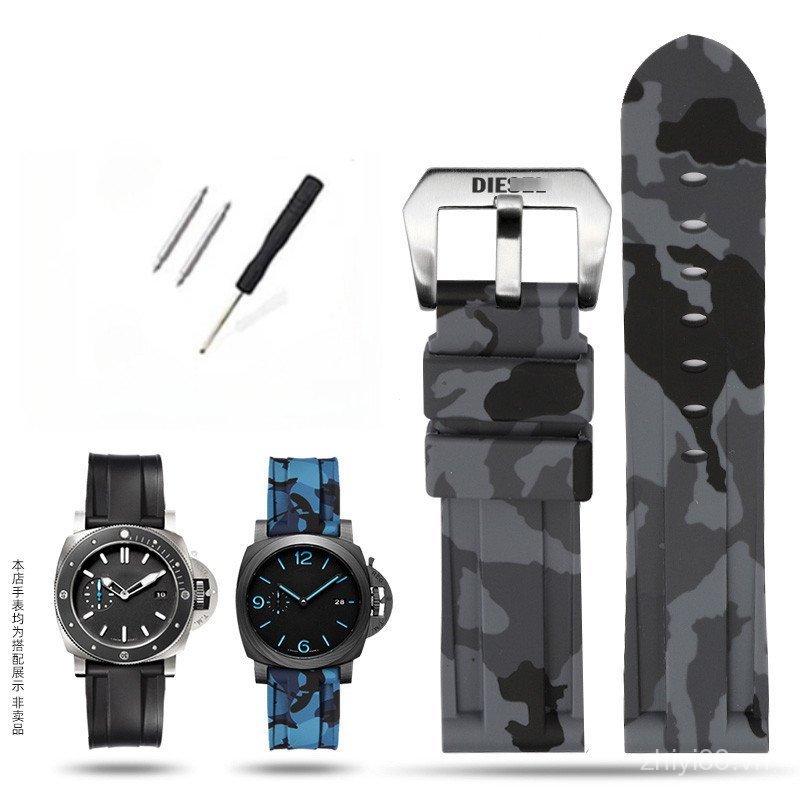 Dây đeo thể thao silicon chống nước 20 / 22 / 24 / 26mm cho DZ4290 DZ7395 DZ4344- Thay thế dây đeo đ