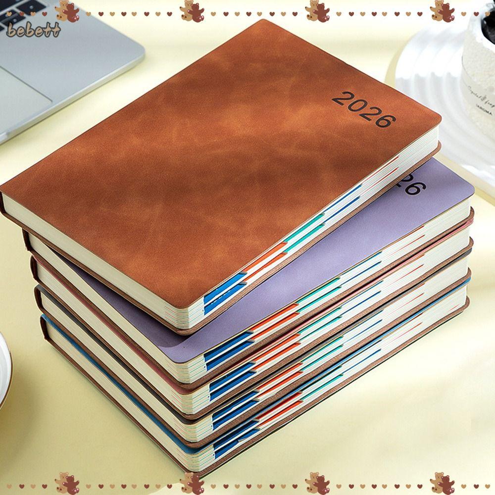 BEBETTERM Kế hoạch hàng ngày, Sổ nhật ký 365 2026, Da A5 Size Notebook Office