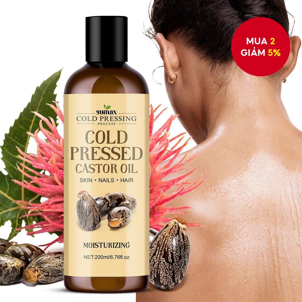 Dầu Dừa Chăm Sóc Tóc Ép Lạnh SUMAX 200ml, 100% Dầu Dừa Tinh Khiết, Axit Hyaluronic và Glycerol Khóa 