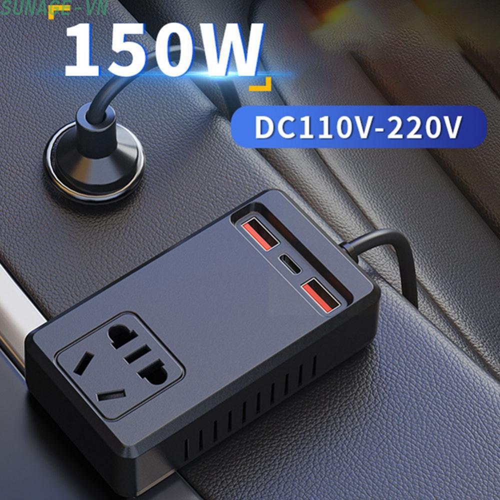 【SUNAGE】Car Power Inverter Built-in Cooling Fan Plug-and-play Design ABS Housing【HOT Fashion】