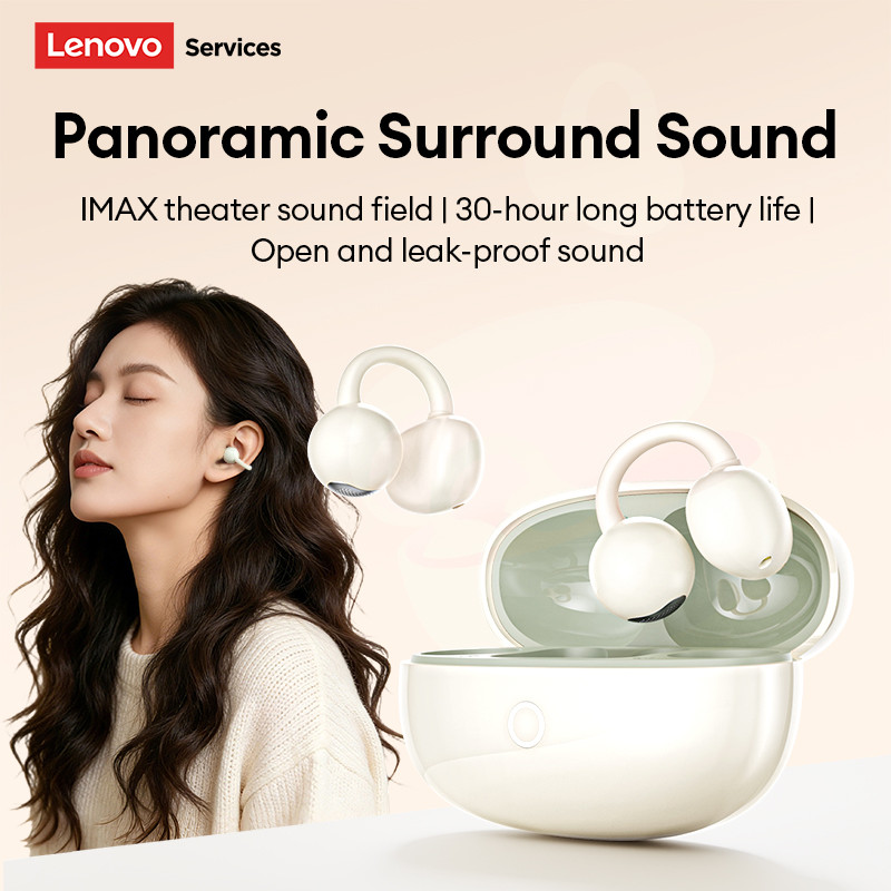 Tai nghe Bluetooth không dây Lenovo RS108 Hiệu ứng âm thanh HIFI toàn cảnh Cuộc gọi độ phân giải cao Giảm tiếng ồn Độ trễ thấp và không rò rỉ âm thanh Bluetooth 6.0 | BigBuy360 - bigbuy360.vn