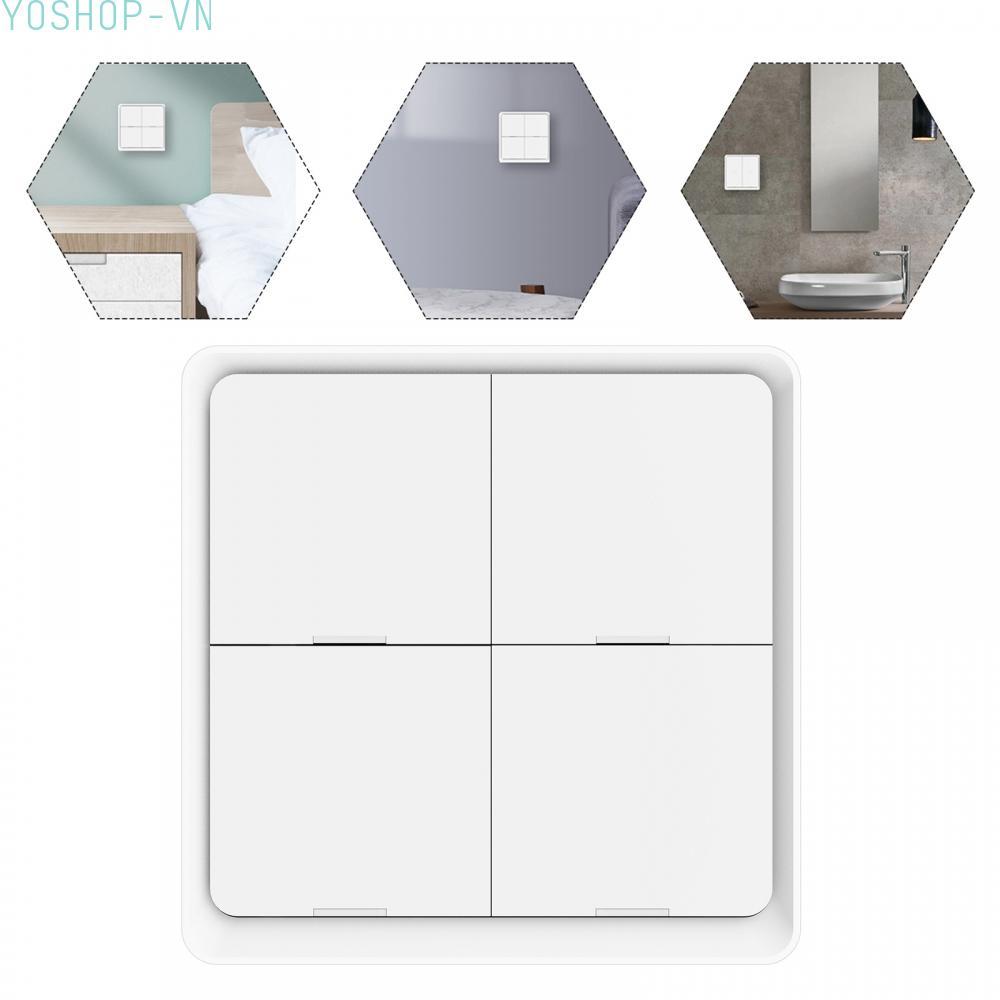 [Ysp]Scene Paste Switch Pasted Wall BT 5.0 Mesh Bluetooth Hub Required Button Battery