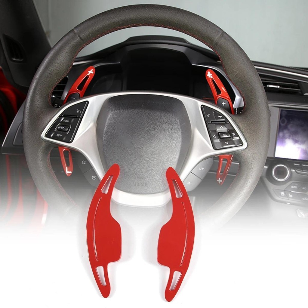 Dành Cho Xe Chevrolet Corvette C7 Z06 ZR1 2014-2019 Hợp Kim Nhôm Lái Ô Tô Mái Chèo Sang Số Cắt Bao M