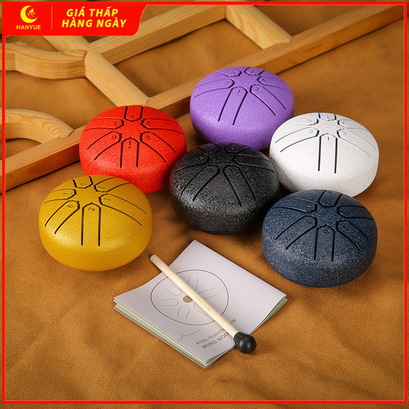 Trống Ethereal 10cm 6Tone Thép Mini Lưỡi Trống Ethereal Trống Quên Lo lắng Trống Bộ gõ Nhạc cụ Ether